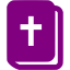 purple holy bible icon