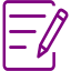 purple notepad icon