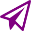 purple paper plane icon