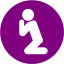 purple praying icon