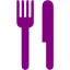 purple restaurant icon