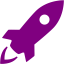 purple rocket icon