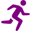 purple running icon