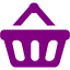 purple shopping basket icon