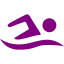 purple swimming icon