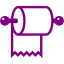 purple toilet paper icon