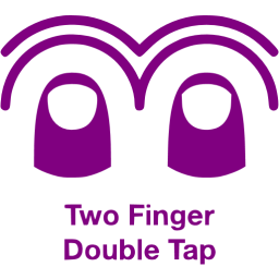 two finger double tap 2 icon