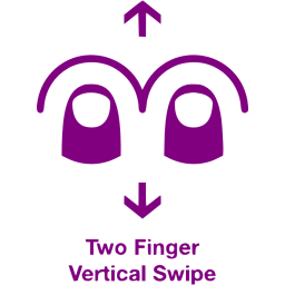 two finger vertical swipe 2 icon