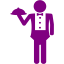 purple waiter icon