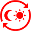 red 24 hour service icon