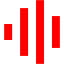 red audio spectrum icon