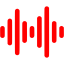 red audio wave icon