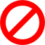 red ban icon