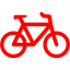 red bicycle icon