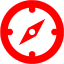 red compass icon