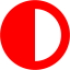 red contrast icon