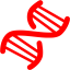 red dna helix icon