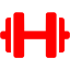 red dumbbell icon