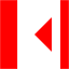 red expand right icon