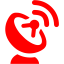 red gps receiving icon