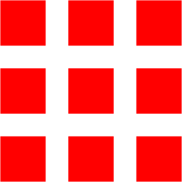 Red Grid Three Up Icon Free Red Grid Icons