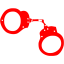 red handcuffs icon