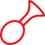 red horn icon