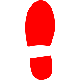 left shoe footprint icon