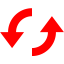 red loop circular icon