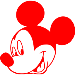 Red mickey mouse icon - Free red Mickey Mouse icons