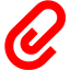 red paperclip icon