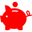 red piggy bank 2 icon