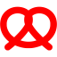 red pretzel icon