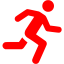 red running man icon