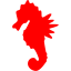 red sea horse icon