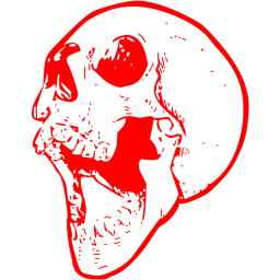 Red skull 21 icon - Free red skull icons