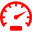 red speedometer icon