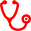 red stethoscope icon