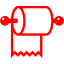 red toilet paper icon