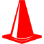 red traffic cone icon