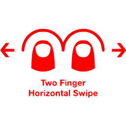 two finger horizontal swipe 2 icon