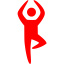 red yoga icon