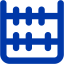 royal azure blue abacus icon