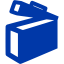 royal azure blue ammo tin icon