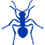 royal azure blue ant icon