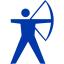 royal azure blue archery icon