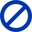 royal azure blue ban icon