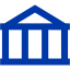 royal azure blue bank icon