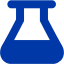 royal azure blue beaker icon