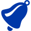 royal azure blue bell icon